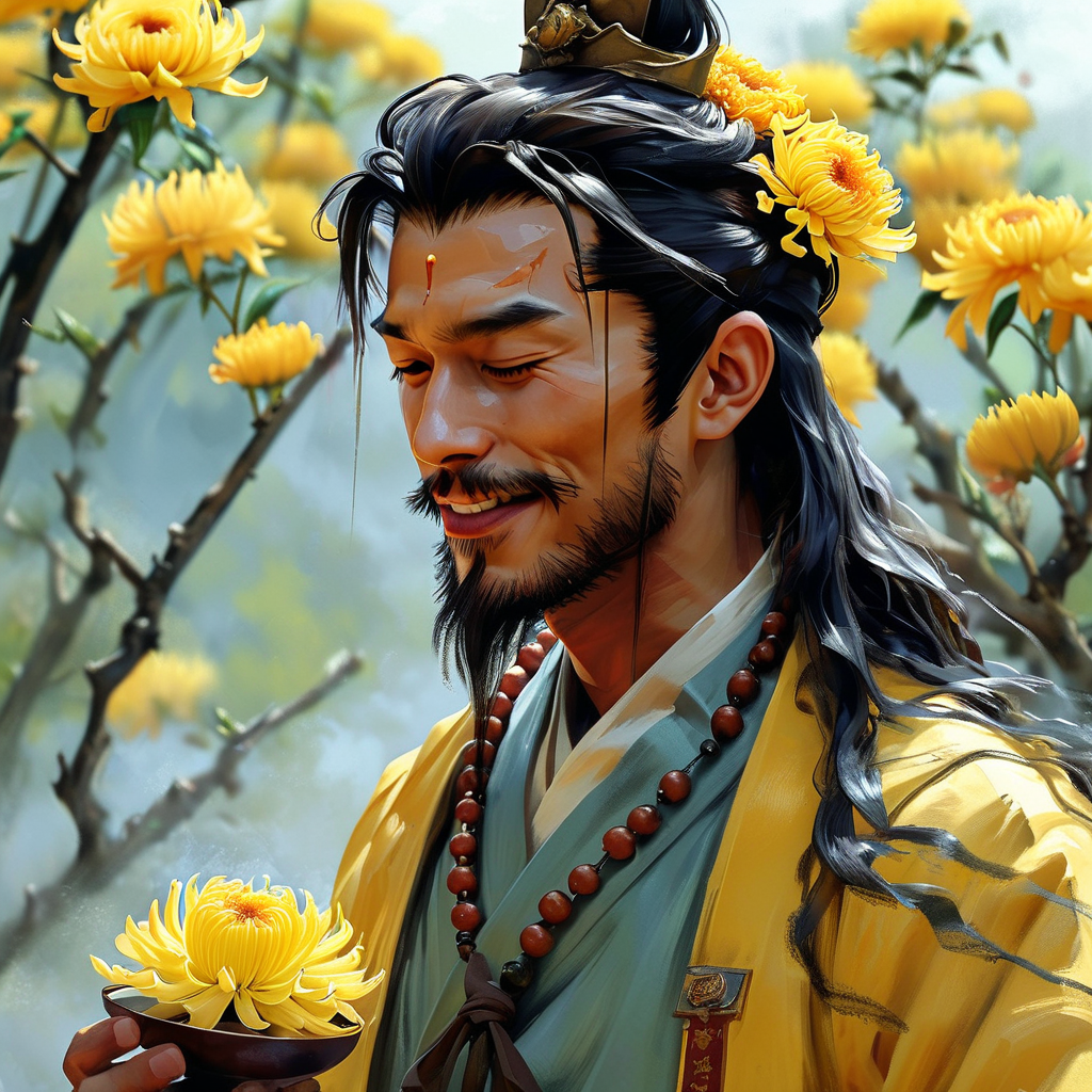 九日龙山饮，黄花笑逐臣。 Poster